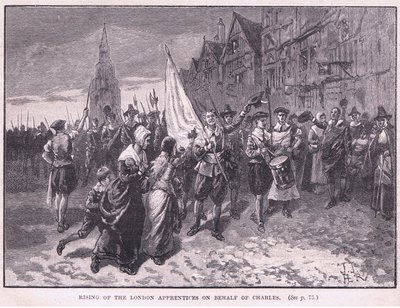 London-lærlingenes opstand på vegne af Karl I AD 1648 af Herbert Railton